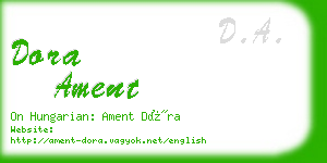 dora ament business card